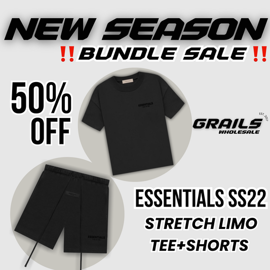 ESSENTIALS FOG STRETCH LIMO SS22 TEE+SHORTS BUNDLE